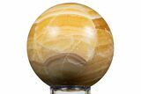 Polished, Orange Calcite Sphere - Mexico #343869-1